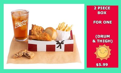 $5.99 2 PIECE BOX (DRUM & THIGH) at KFC