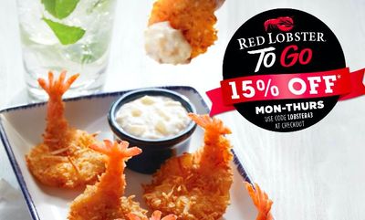 ORDER TO GO. GET 15% OFF* at Red Lobster