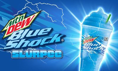 Blue Shock Slurpee at 7-Eleven