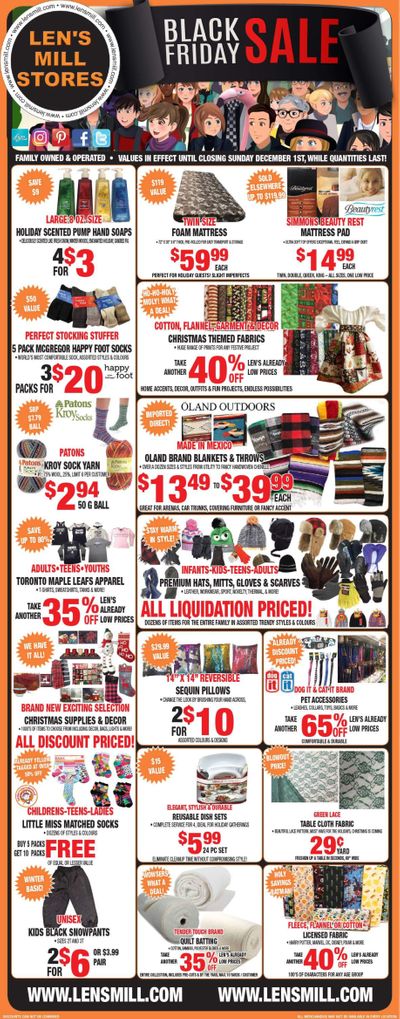Len's Mill Stores Black Friday Sale Flyer November 18 to December 1