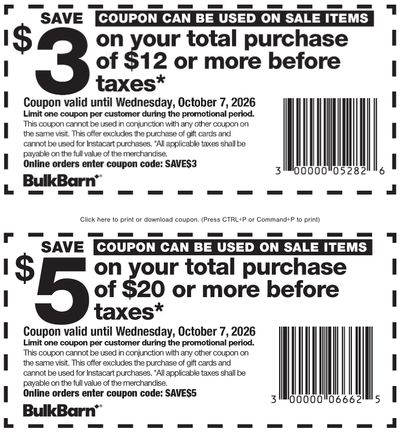 Bulk Barn Canada Coupon: Valid until October 7
