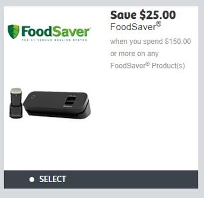WebSaver Canada Coupons: Save $25 On FoodSaver Products