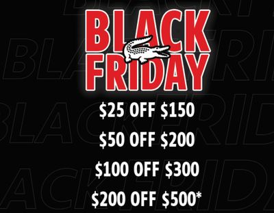Lacoste Canada Black Friday 2019 Sale *Live*: Save up to $200 off with Coupon Code + FREE Shipping on All Orders!