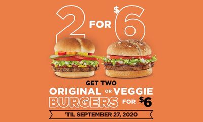 Original or Veggie Burgers at Harvey's